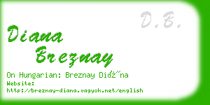 diana breznay business card